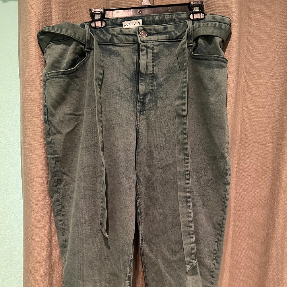 Green Jean pants